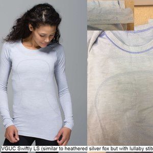 Lululemon Swiftly LS Heathered Silver Fox/Lullaby